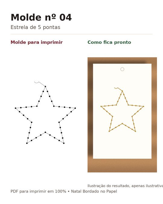 Molde nº 04, Estrela de 5 pontas