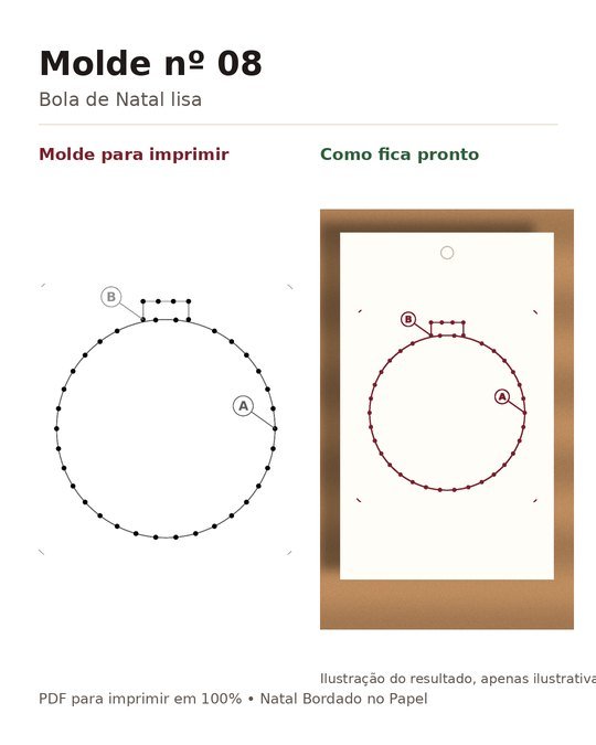 Molde nº 08, Bola de Natal lisa