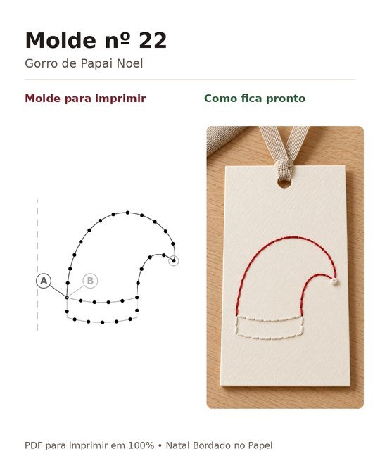 Molde nº 22, Gorro de Papai Noel