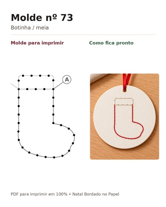 Molde nº 73, Botinha / meia
